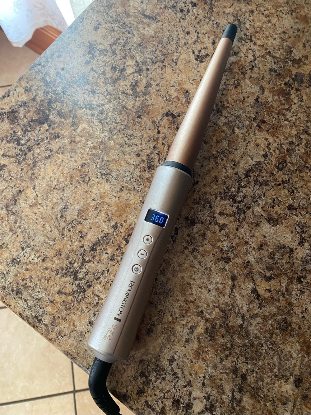 Remington Gold and Black Conical Curling Wand with Digital Display